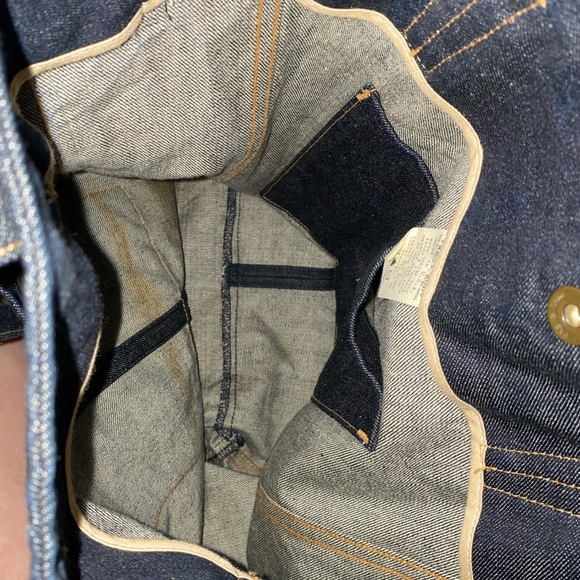 DARK DENIM RAG AND BONE INDIGO TOTE BAG - Picture 6 of 7
